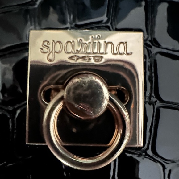 Spartina 449 Black Leather Wallet with Metallic Clasp - Picture 2 of 8